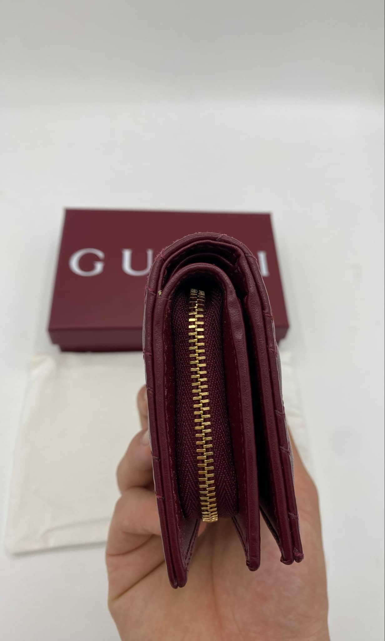 GUCCI MARMONT WALLET “ROSSO ANCORA”