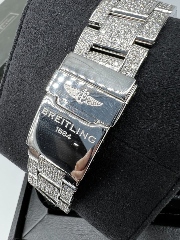 BREITLING SUPER AVENGER II/2 A13371 AUTOMATIC MENS DIAMOND WATCH