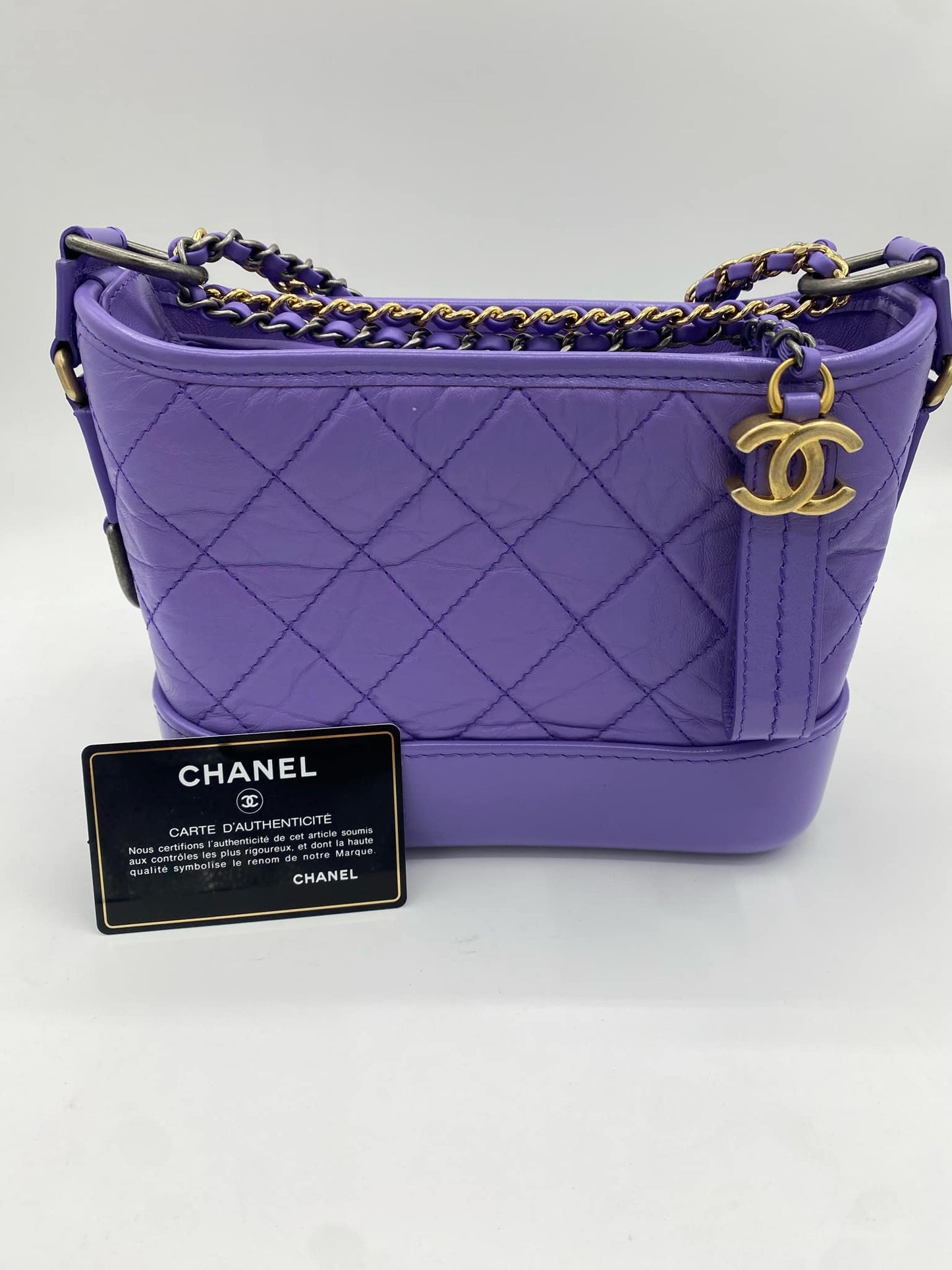 CHANEL GABRIELLE HOBO BAG AGE CALF SKIN 'SMALL'