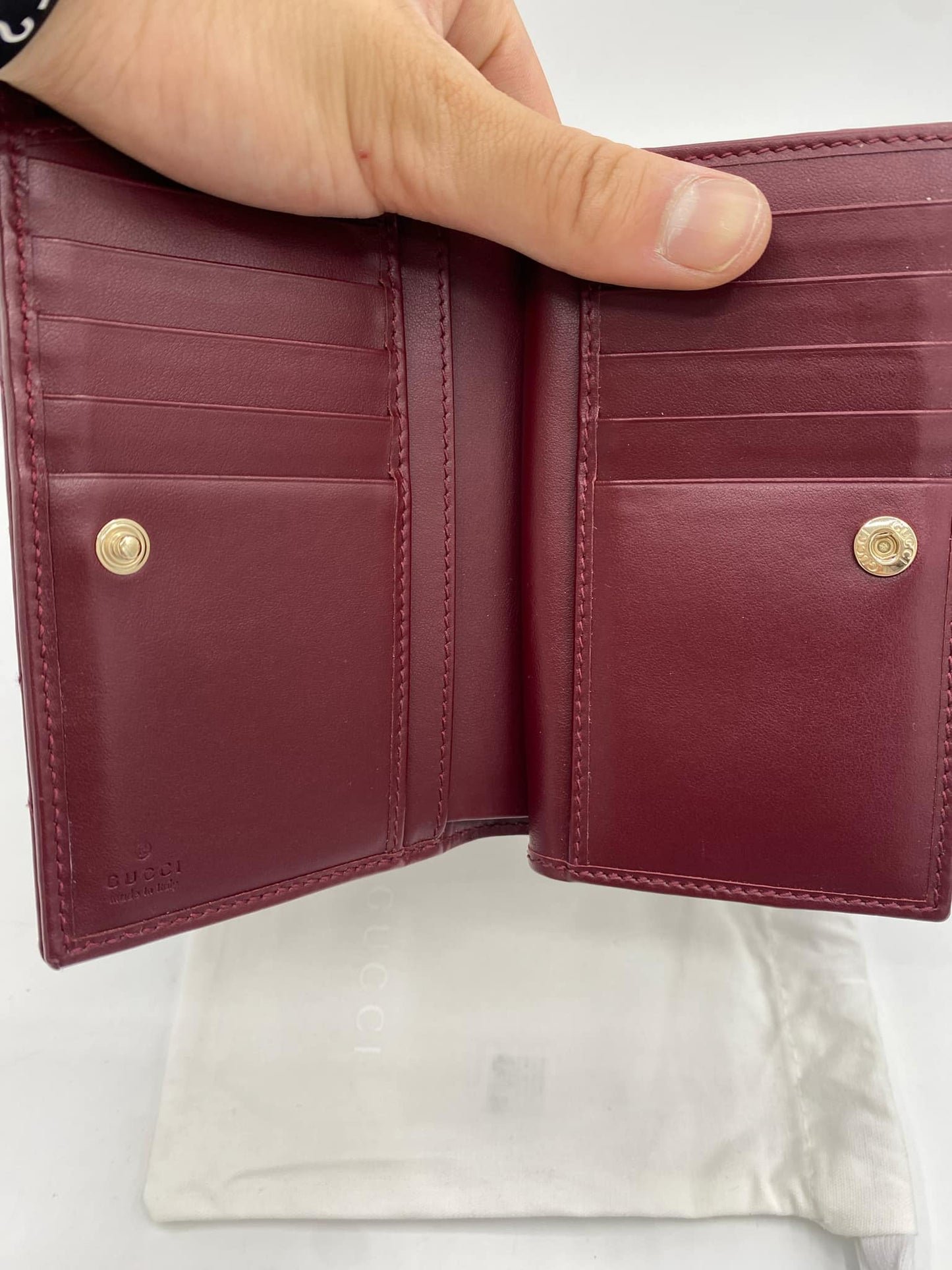 GUCCI MARMONT WALLET “ROSSO ANCORA”