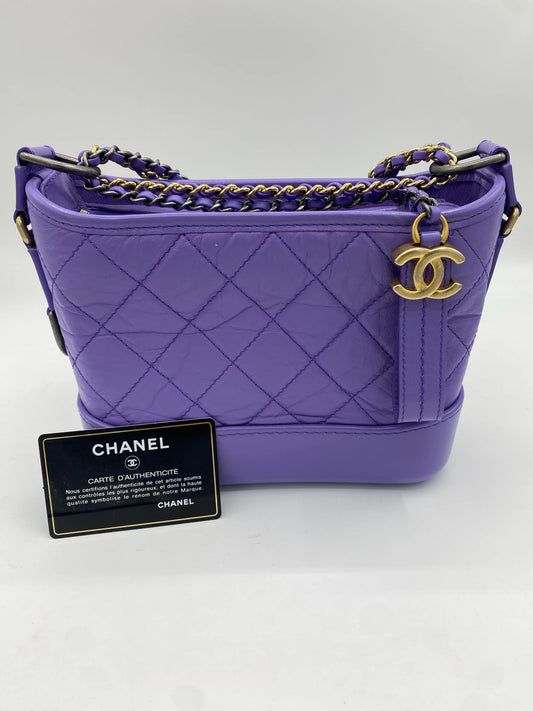 CHANEL GABRIELLE HOBO BAG AGE CALF SKIN 'SMALL'