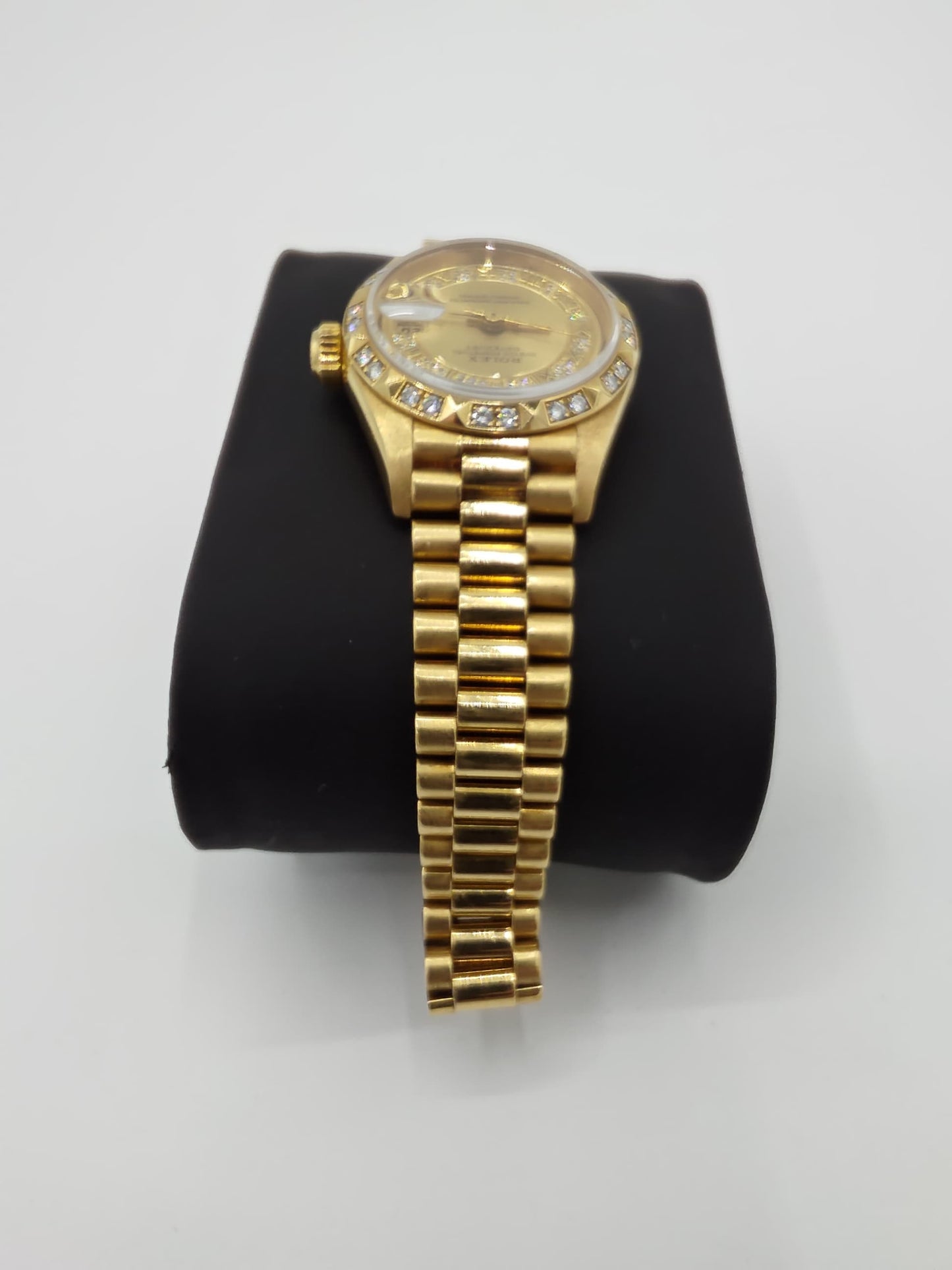 ROLEX DATEJUST LADIES WATCH GOLD DIAMONDS 69258 26mm 1994