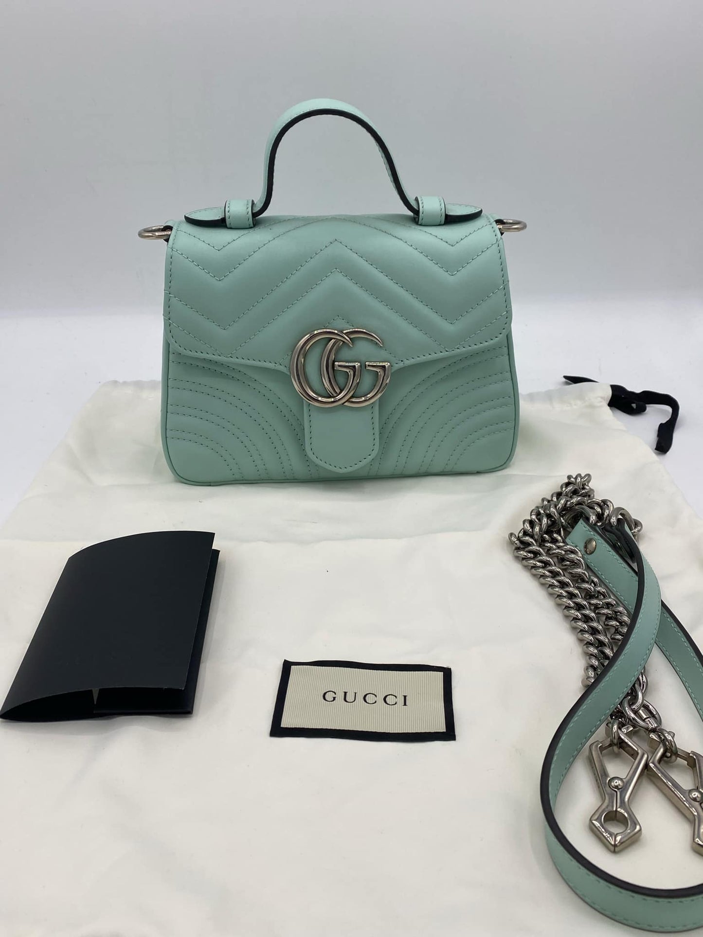 GUCCI GG MARMONT MINI TOP HANDLE BAG