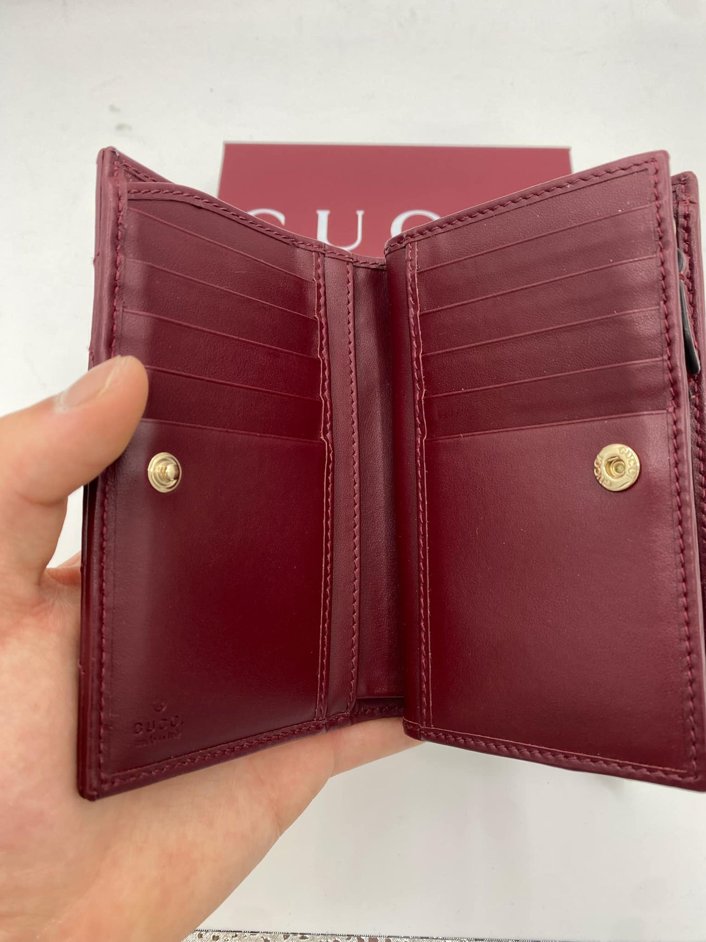 GUCCI MARMONT WALLET “ROSSO ANCORA”