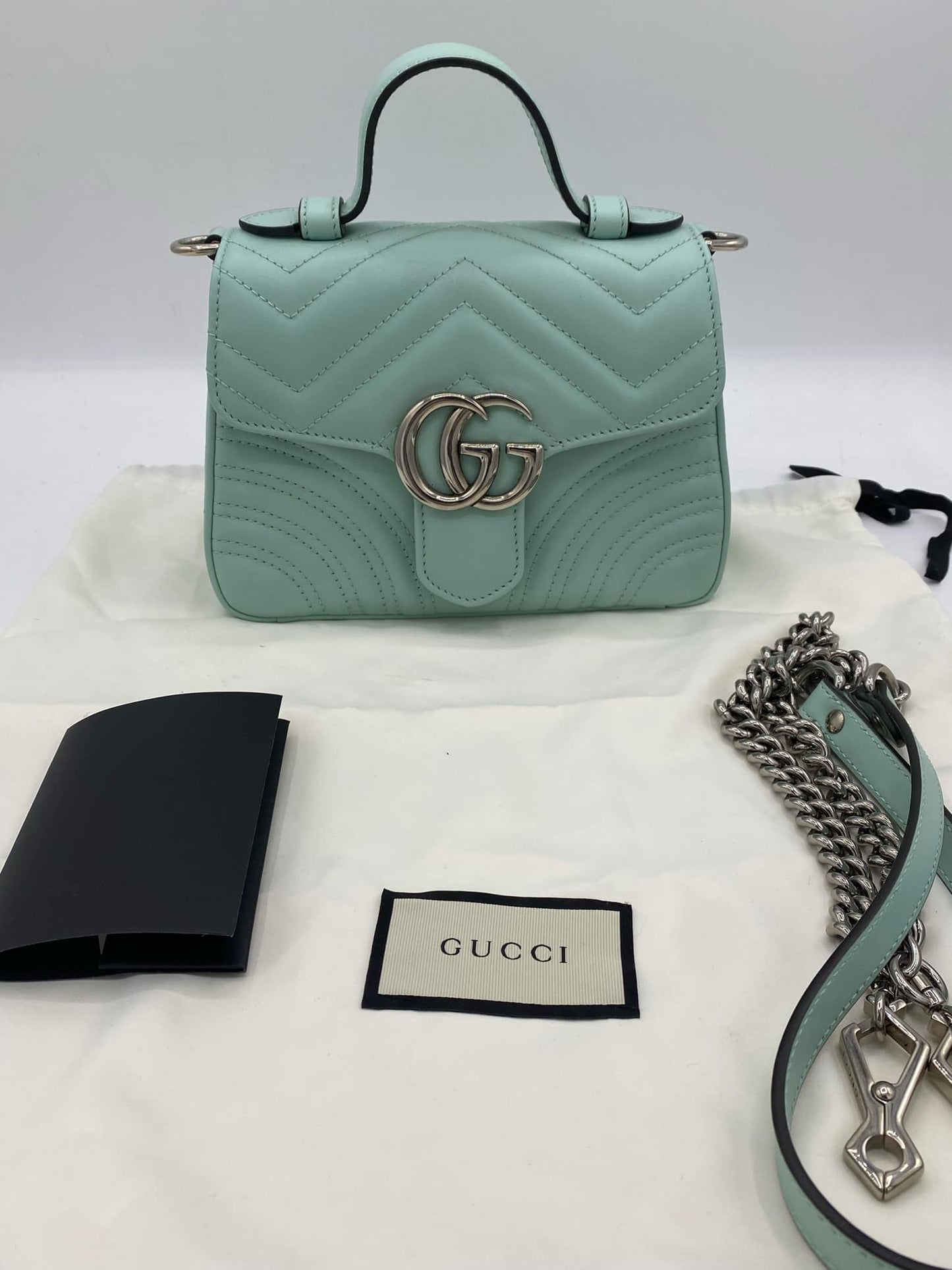 GUCCI GG MARMONT MINI TOP HANDLE BAG