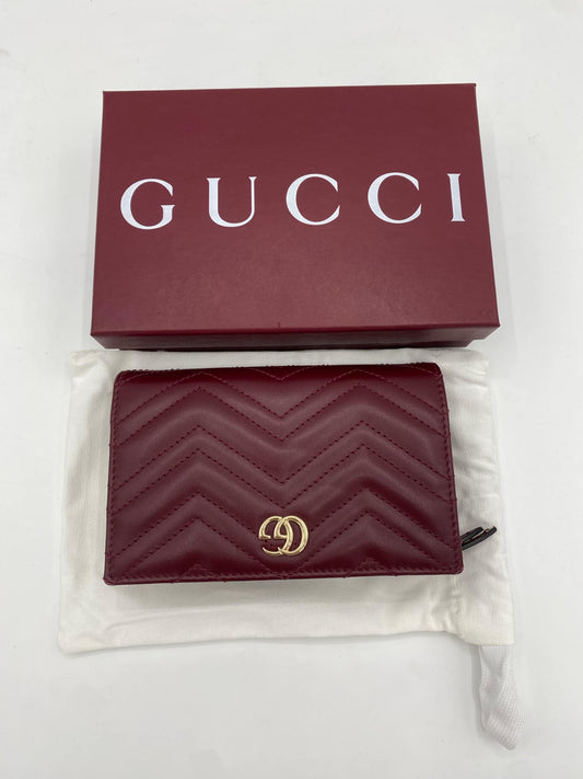 GUCCI MARMONT WALLET “ROSSO ANCORA”