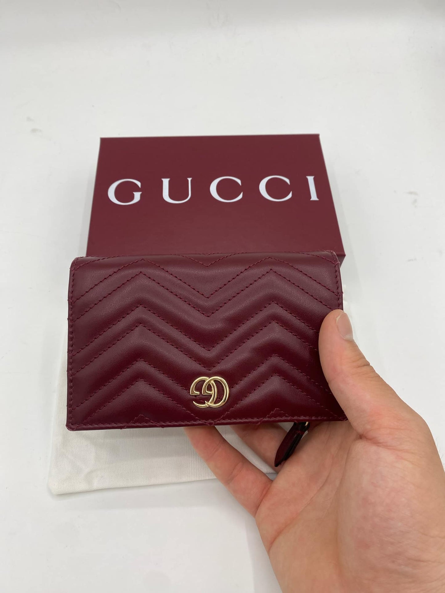 GUCCI MARMONT WALLET “ROSSO ANCORA”